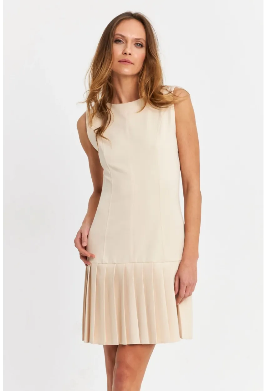 Kadın Taş Eteği Pileli Mini Elbise FRY2265