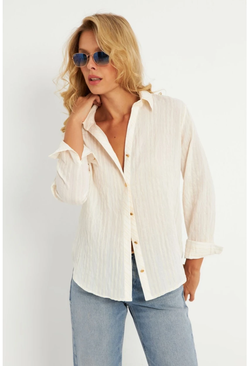 Kadın Vanilya Gömlek KED714