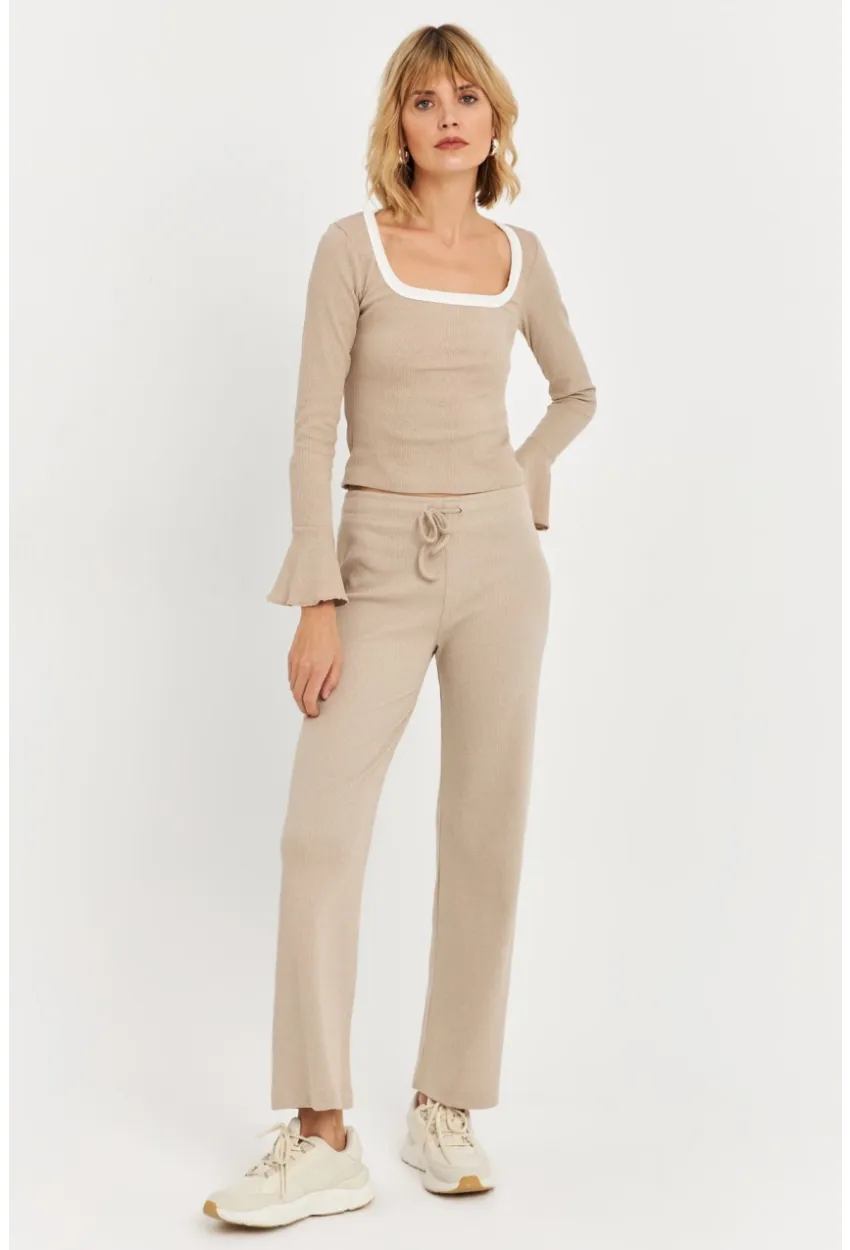 Kadın Vanilya Palazzo Eşofman Altı ALB6011