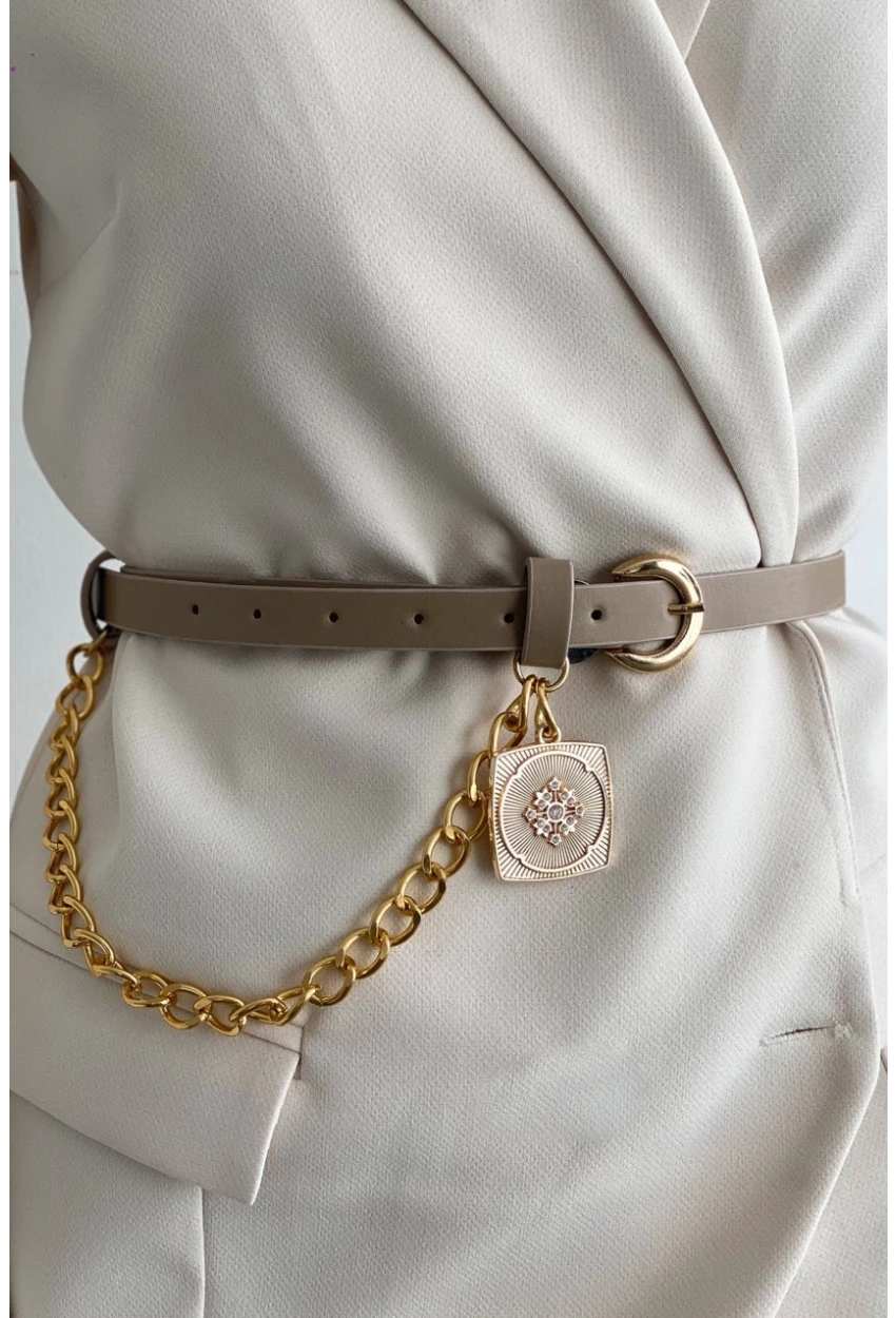 Kadın Vizon Köstek Detaylı Kemer BE666