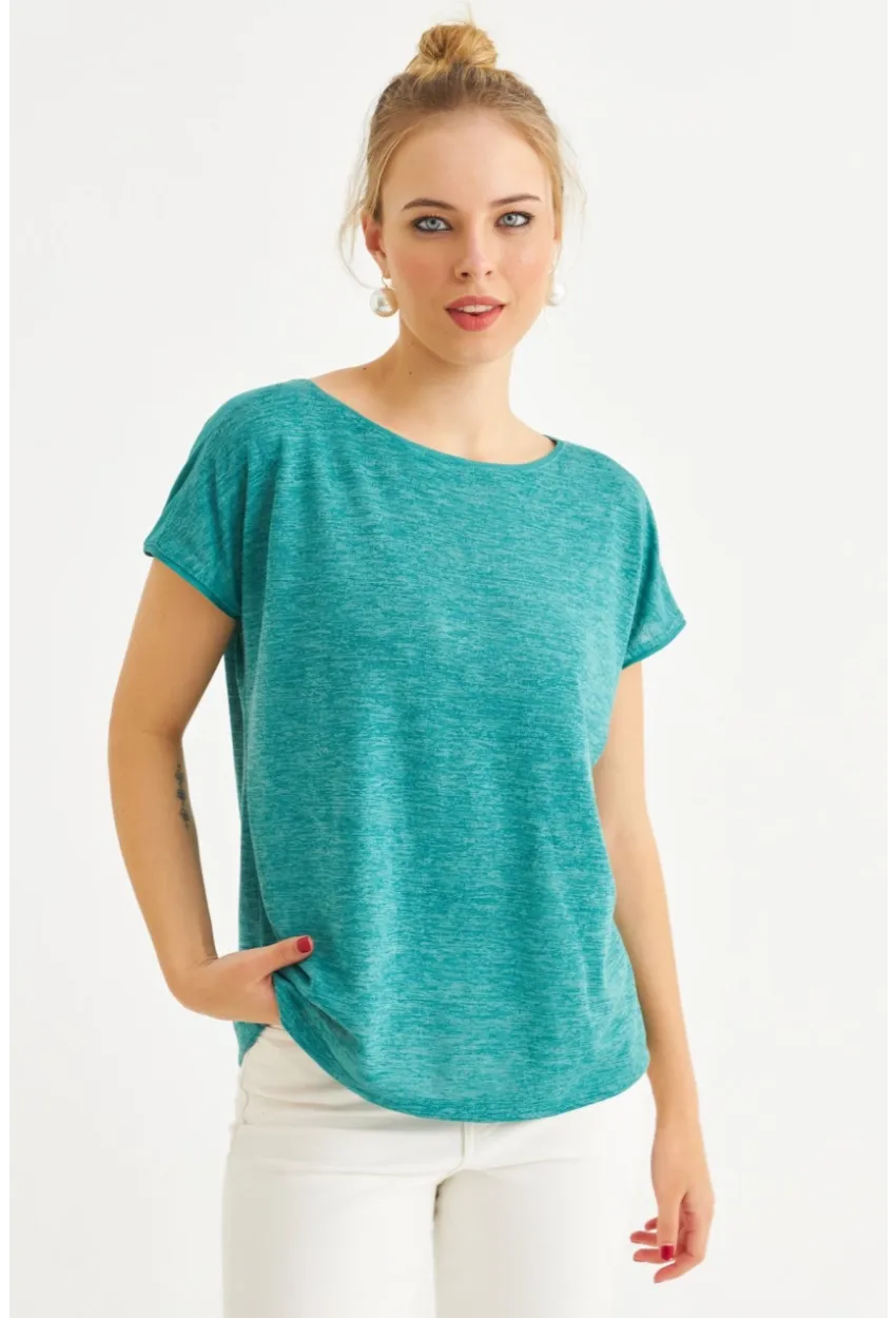 Kadın Yeşil Basic Bluz AYD410