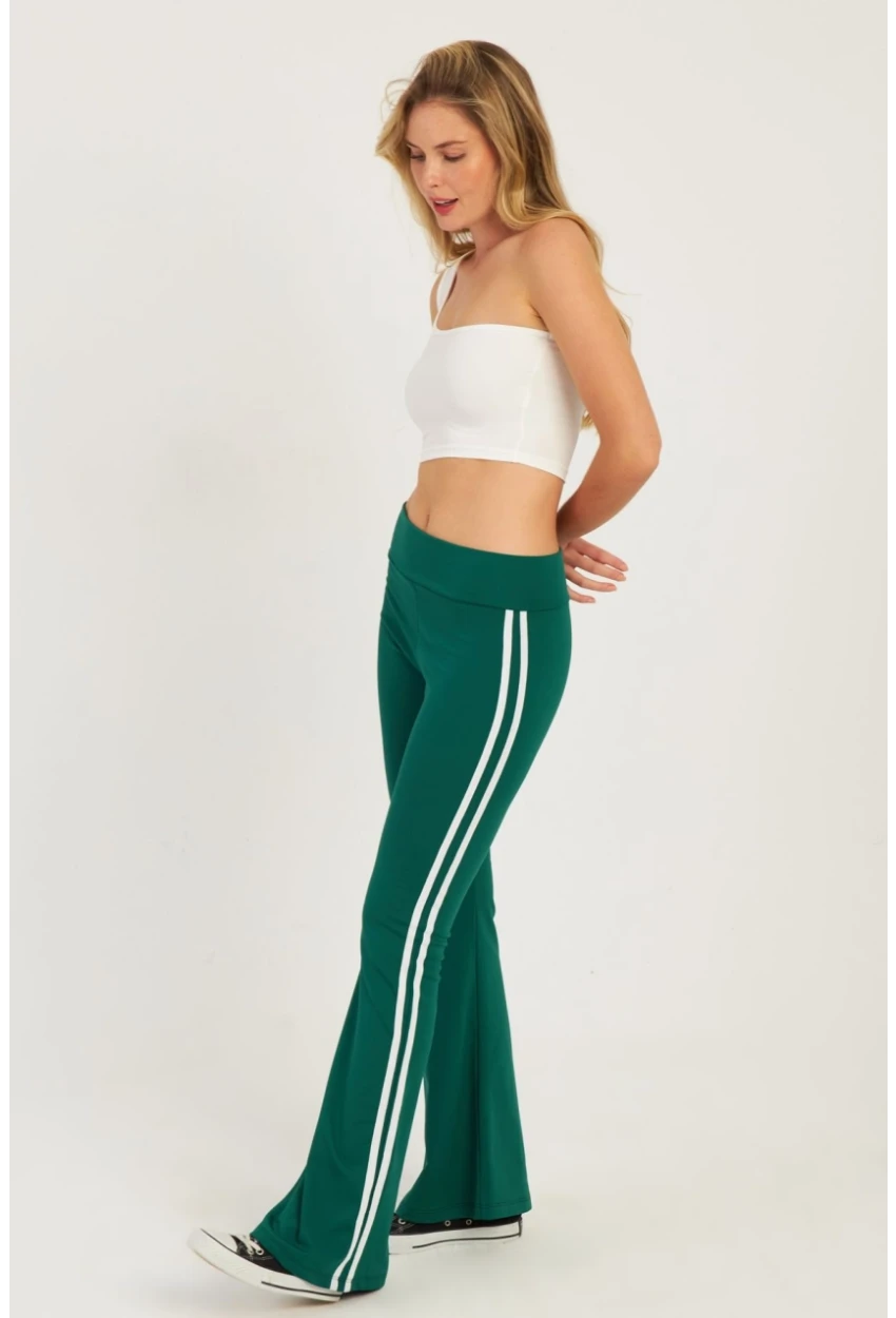 Kadın Yeşil İspanyol Paça Eşofman Altı SF2542