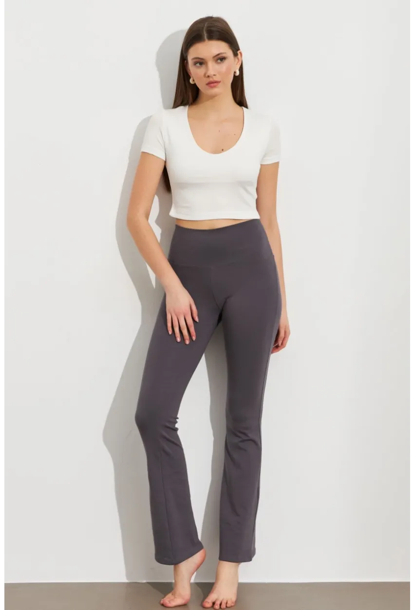 Kadın Antrasit İspanyol Paça Tayt ATS60