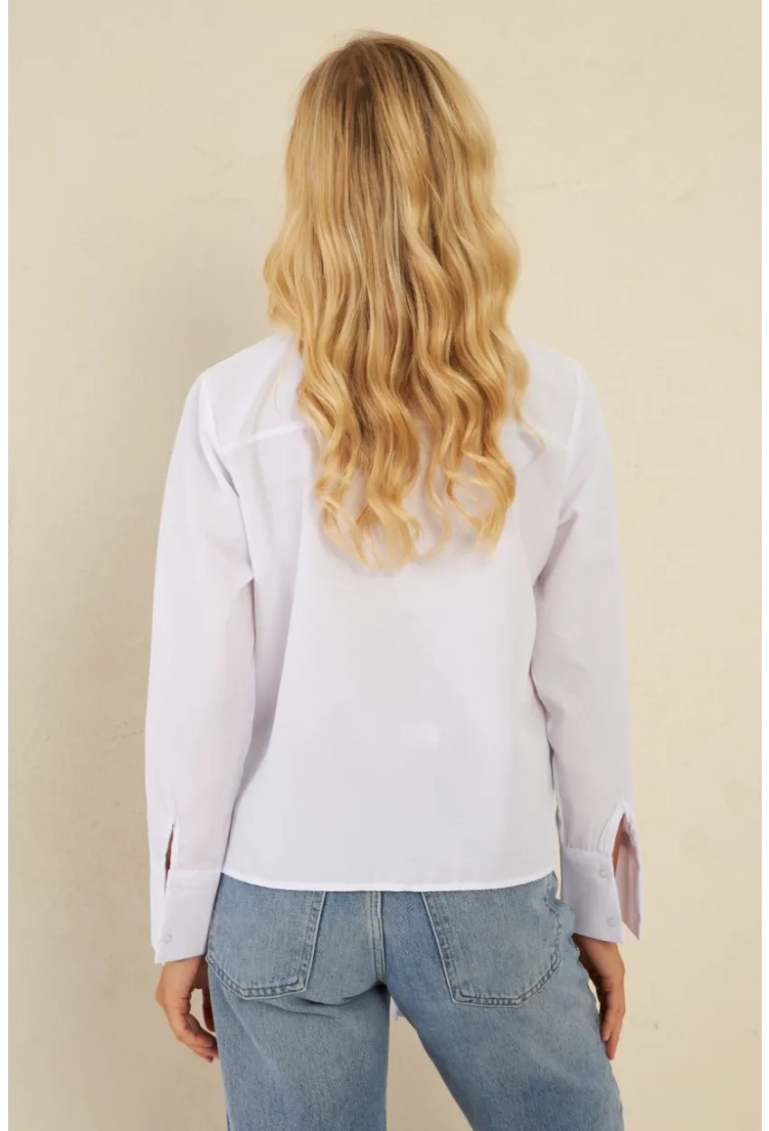 Kadın Beyaz Basic Gömlek ZER409