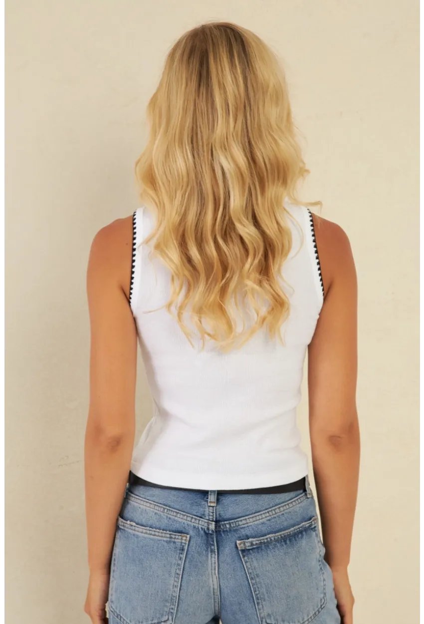 Kadın Beyaz Biyeli Kaşkorse Bluz XL2023