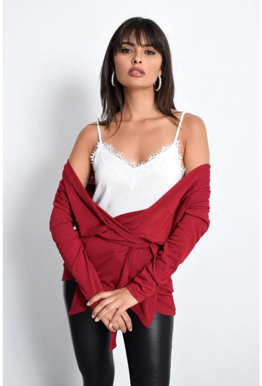 Kadın Beyaz Dantelli Atlet LPP5008