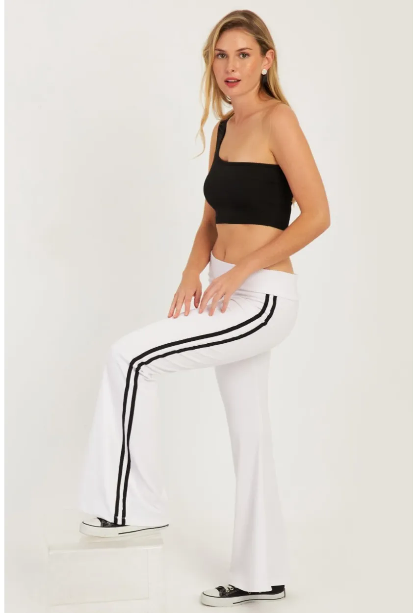 Kadın Beyaz İspanyol Paça Eşofman Altı SF2542