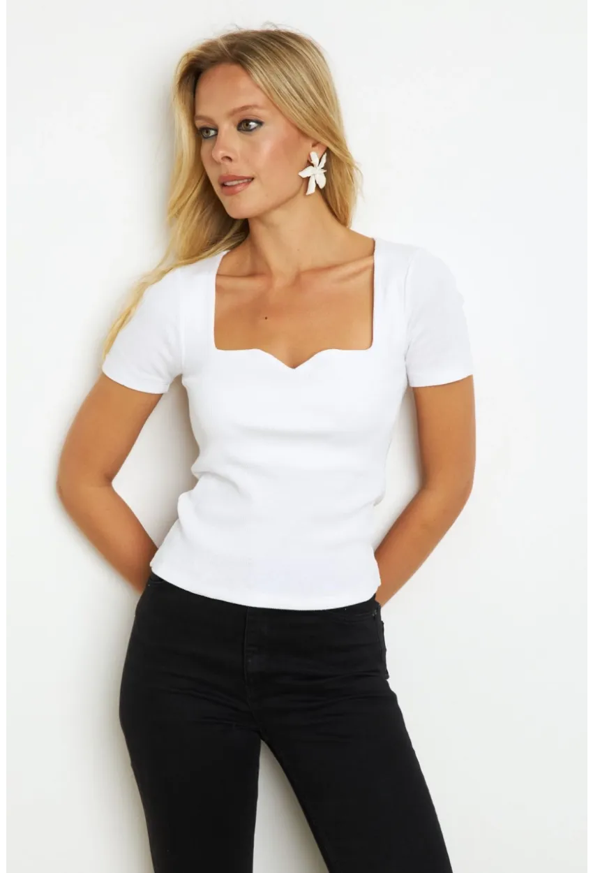 Kadın Beyaz Kaşkorse Bluz AYD325