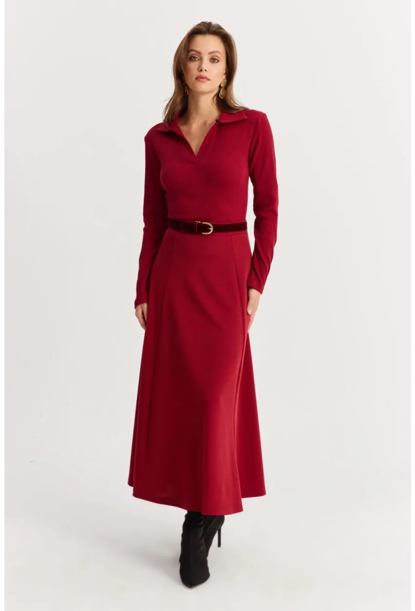 Kadın Bordo Çan Etek MLON3005