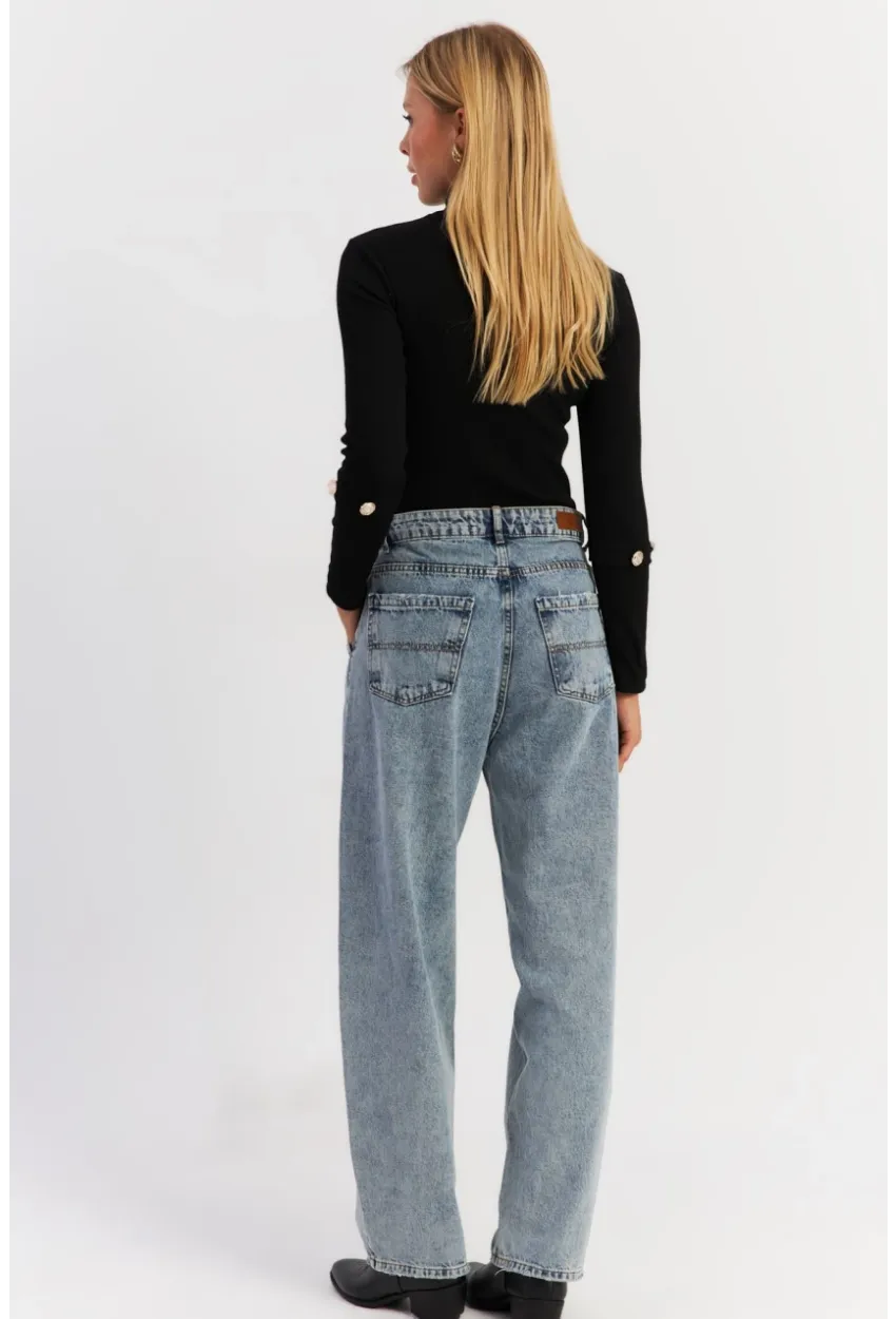 Kadın Buz Mavisi Baggy Pantolon AUR5