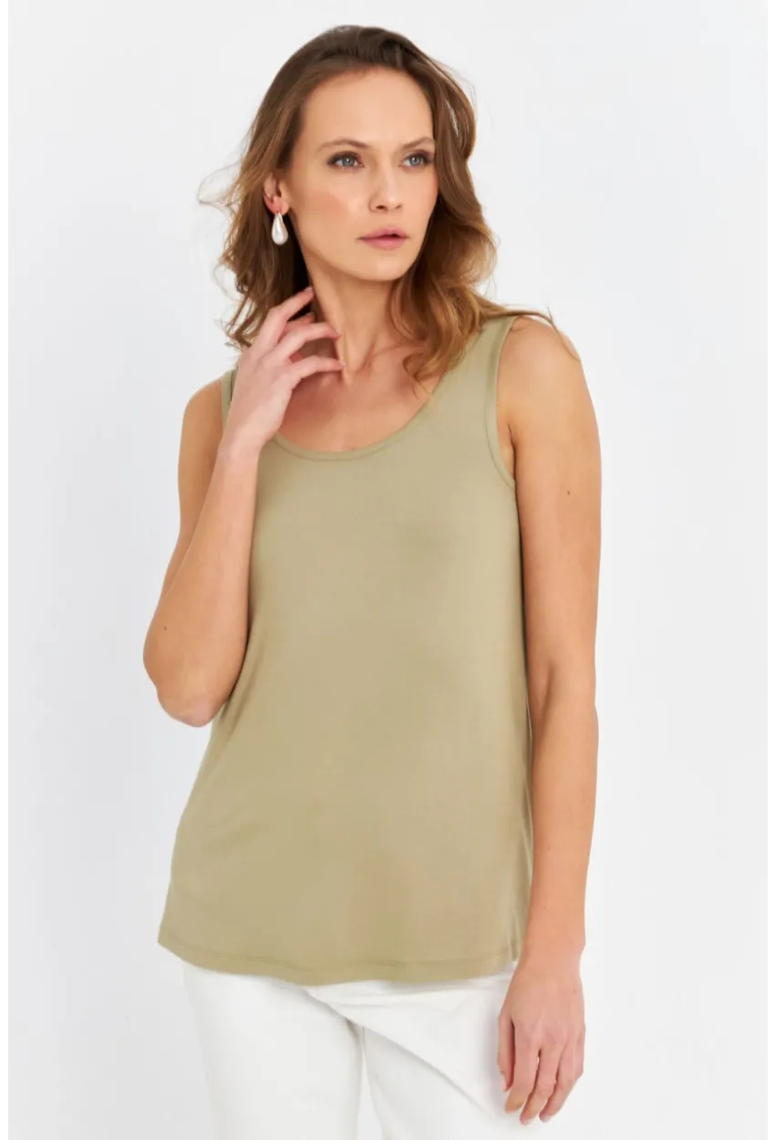 Kadın Çağla Yeşili Salaş Atlet AAN100