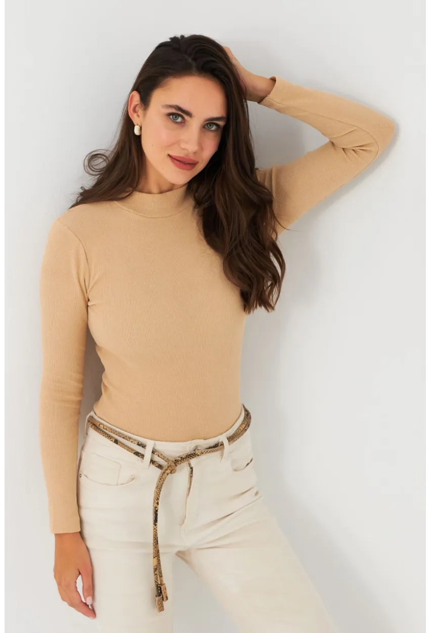 Kadın Camel Kaşkorse Basic Bluz AYD389