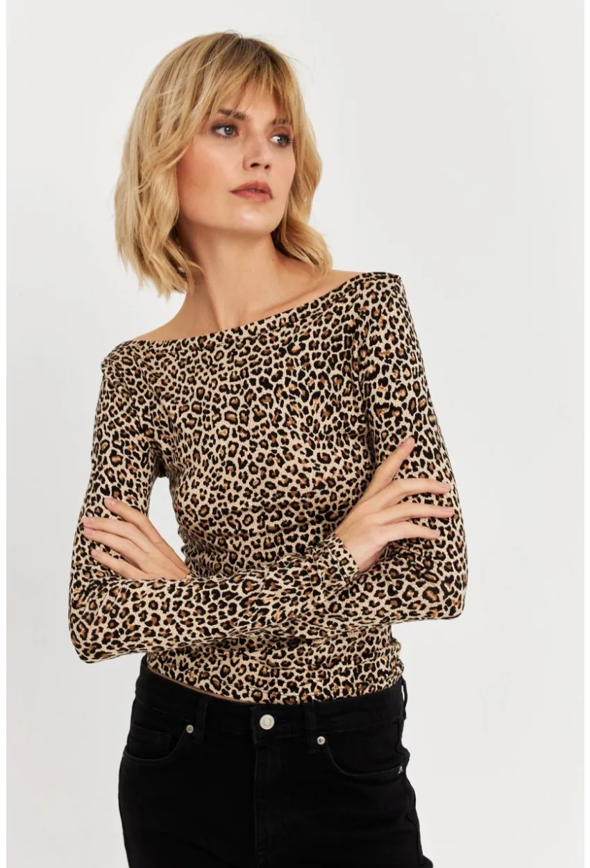 Kadın Camel-Siyah Bluz HOR13