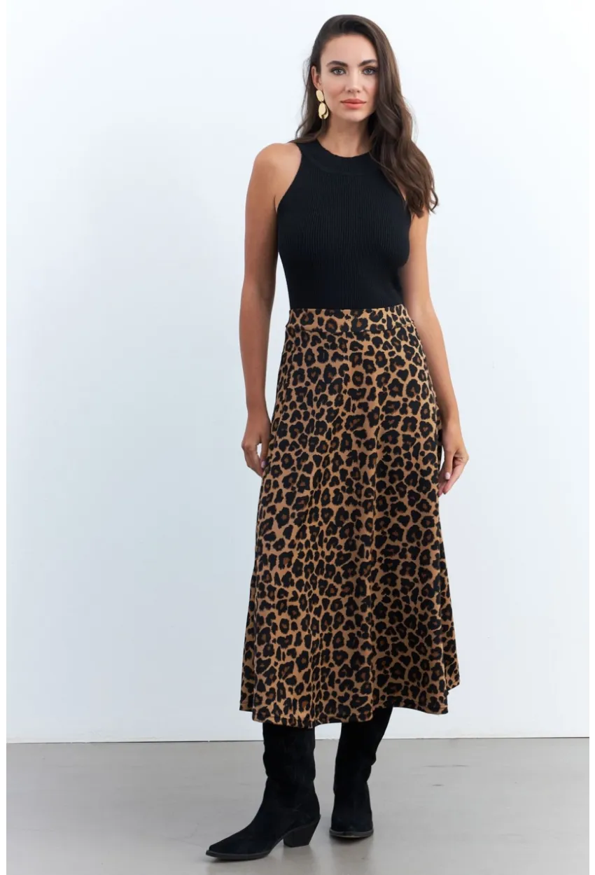 Kadın Camel-Siyah Çan Etek LON3005
