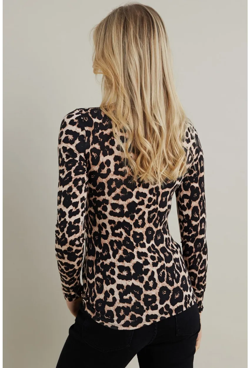 Kadın Camel-Siyah Desenli Bluz LPP1275