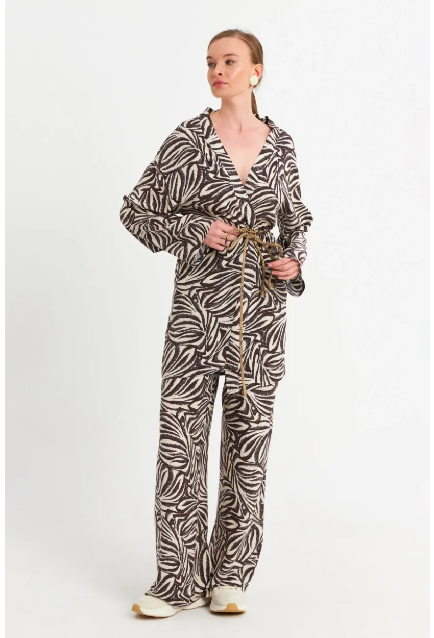 Kadın Ekru-Kahve Alt Üst Takım MGÇ202