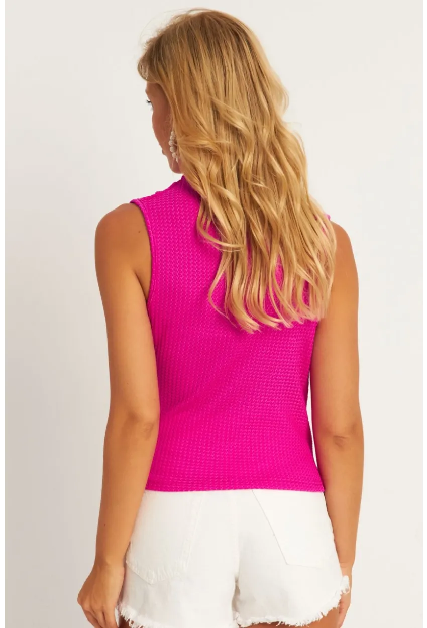 Kadın Fuşya Büzğülü Bluz HC1452