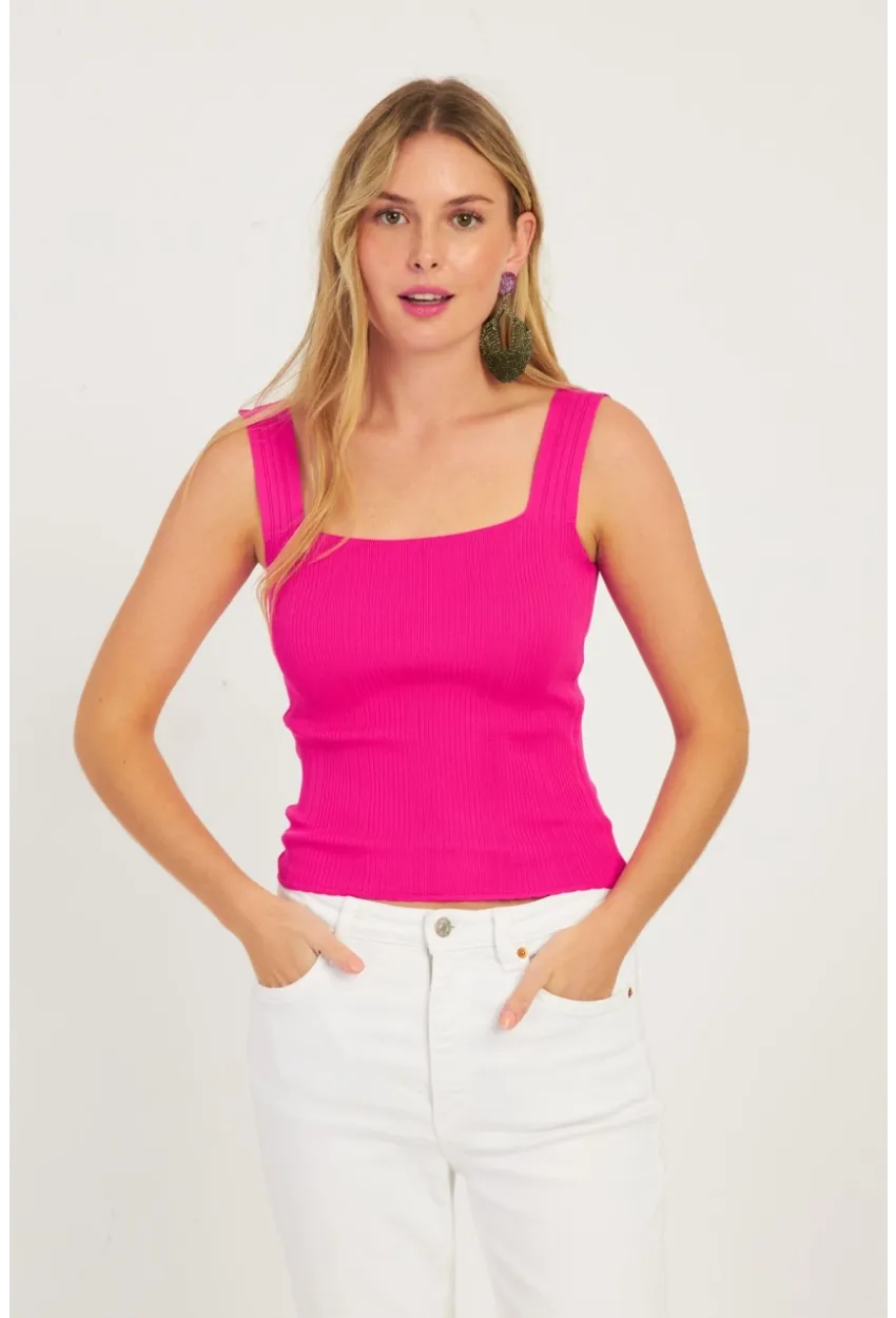 Kadın Fuşya Triko Bluz SMT224