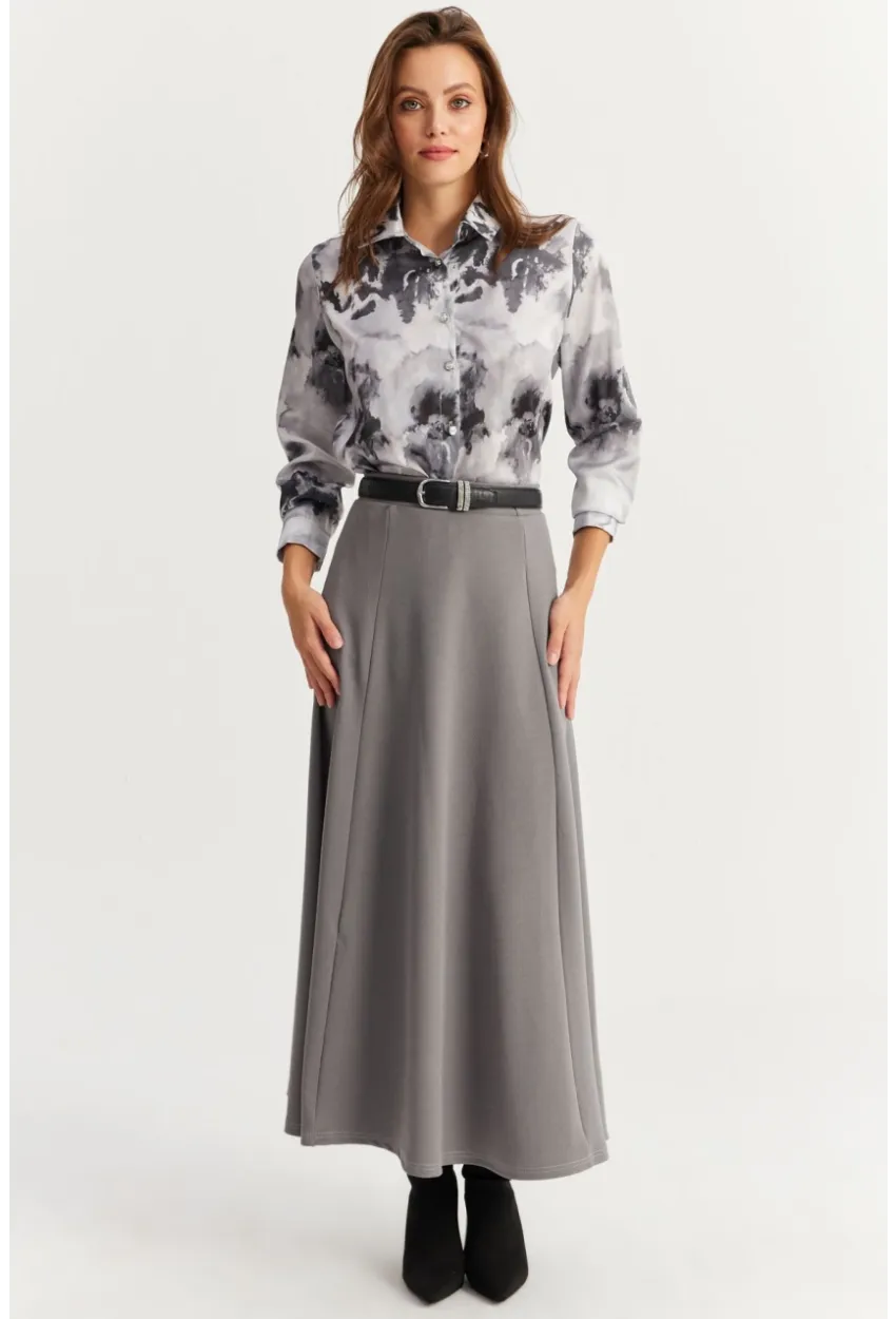 Kadın Gri Çan Etek MLON3005