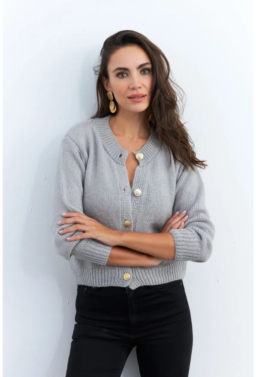 Kadın Gri Hırka YV285