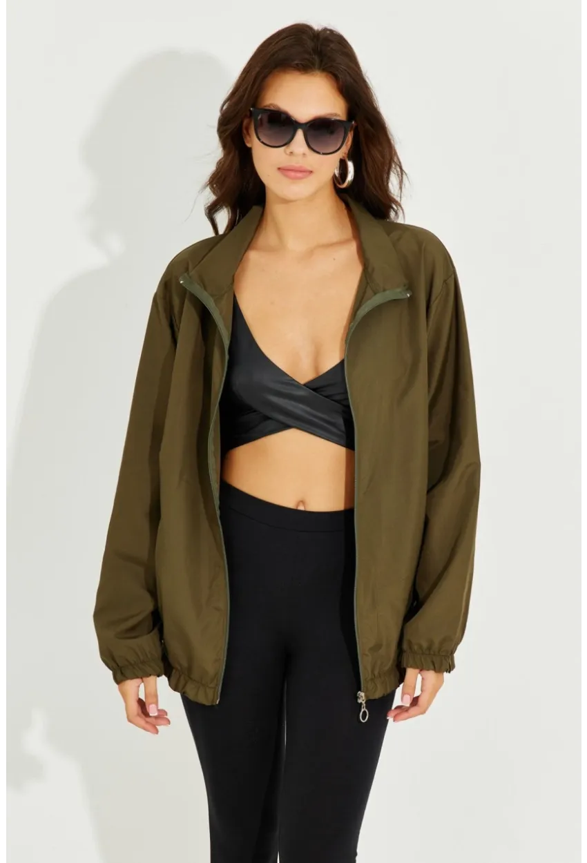 Kadın Haki Mevsimlik İnce Yağmurluk MEN2005