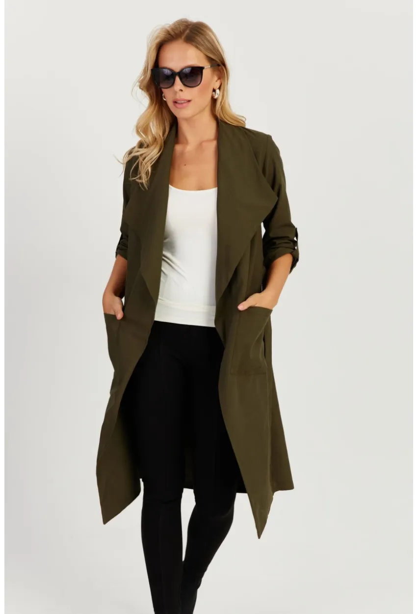 Kadın Haki Mevsimlik Pardesü MU159