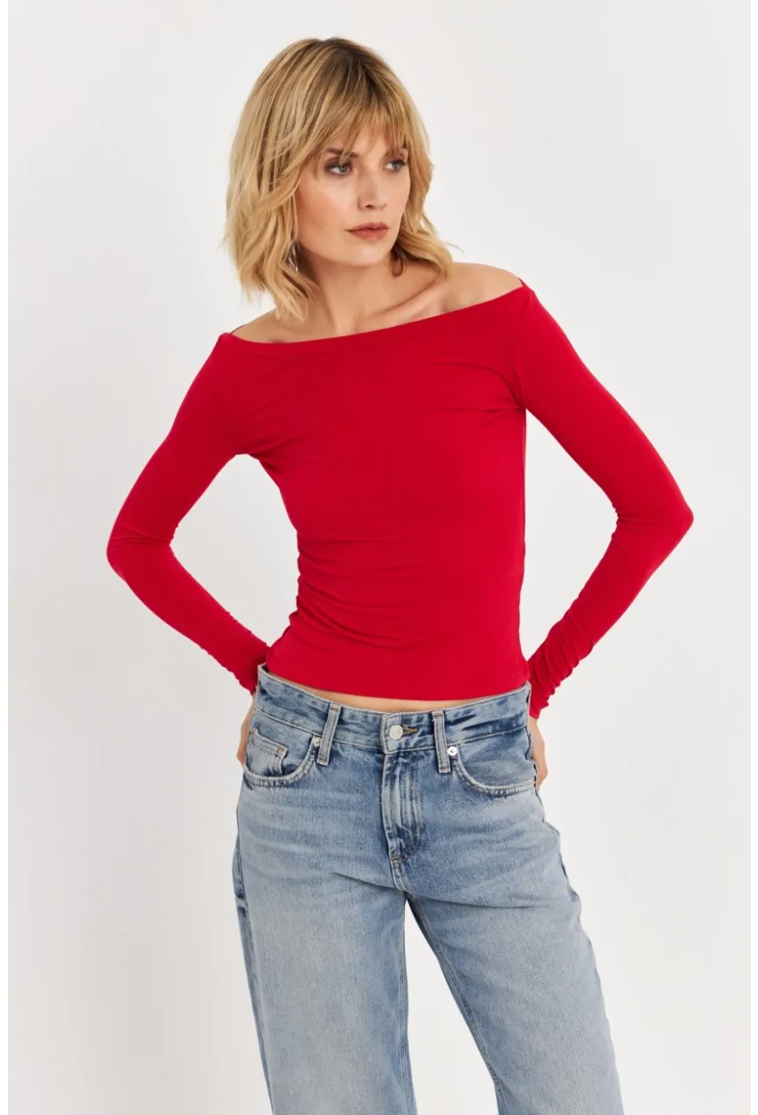 Kadın Kırmızı Bluz HOR13