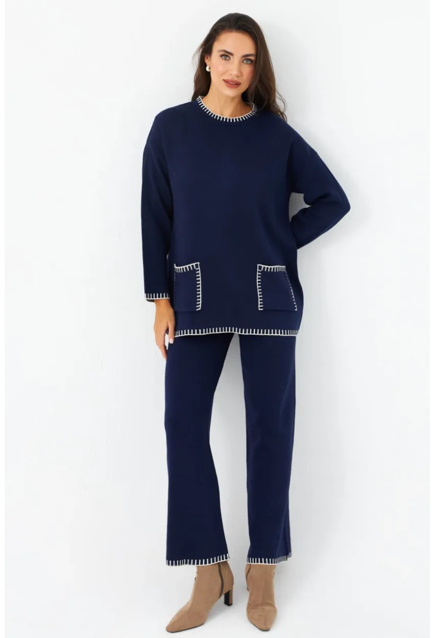 Kadın Lacivert Alt Üst Takım MMK61