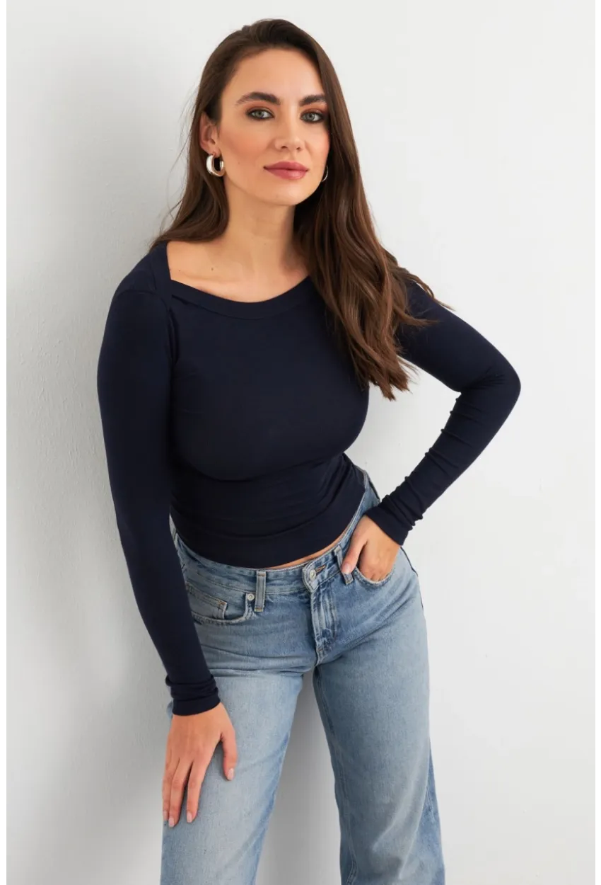 Kadın Lacivert Bluz MX9390
