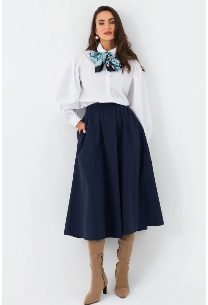 Kadın Lacivert Çan Etek ELA3951