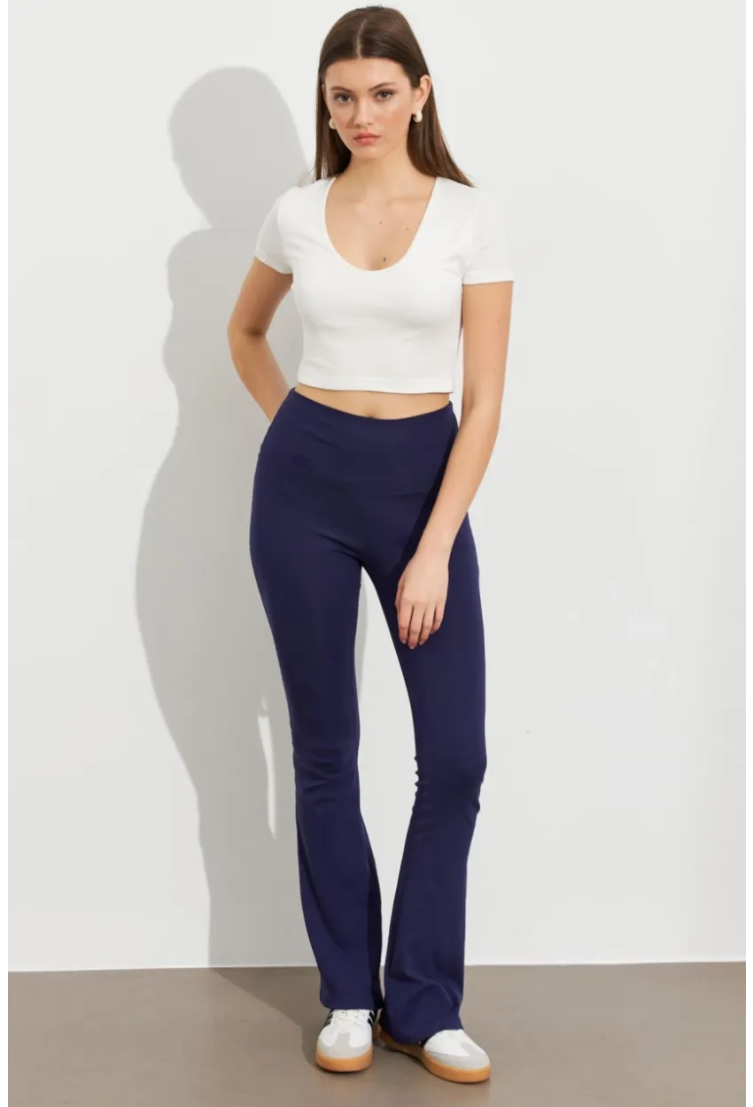 Kadın Lacivert İspanyol Paça Tayt ATS60