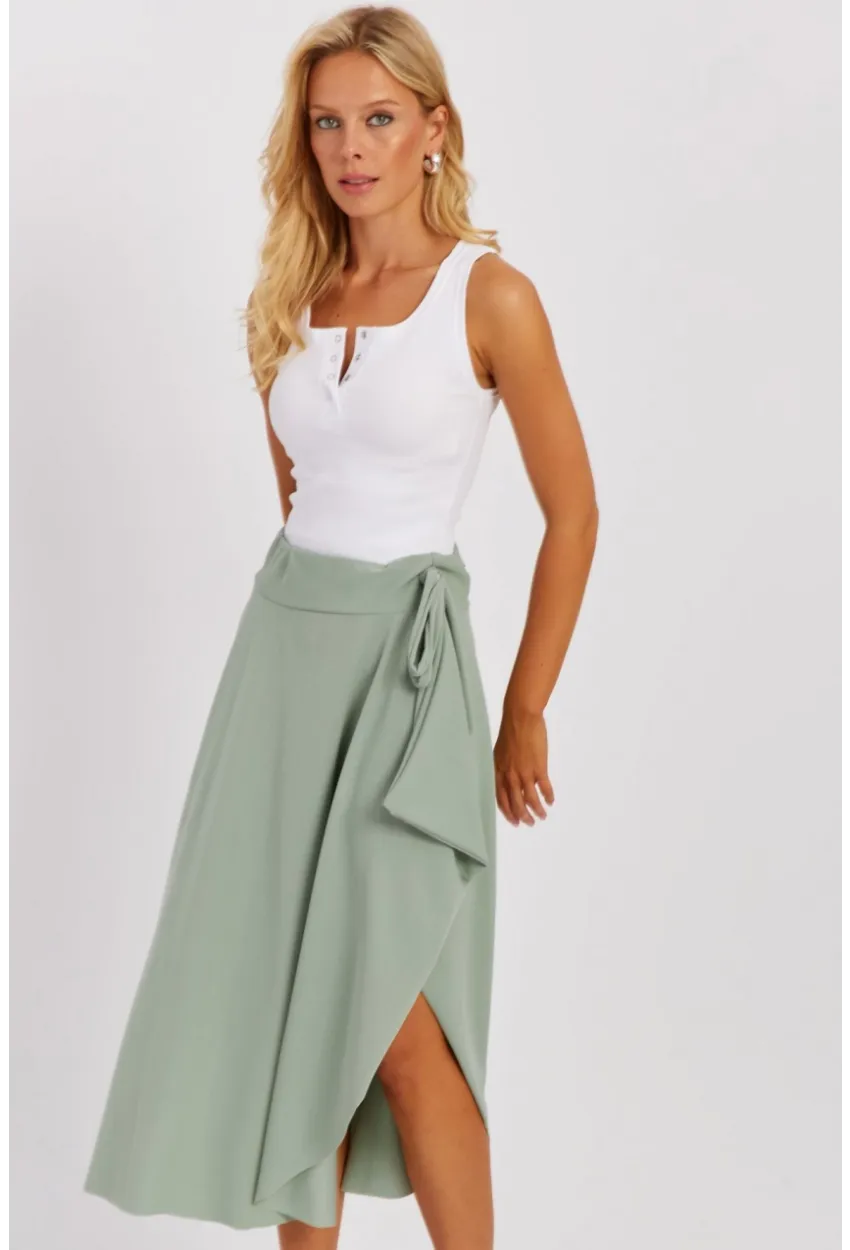 Kadın Mint Asimetrik Etek LV176