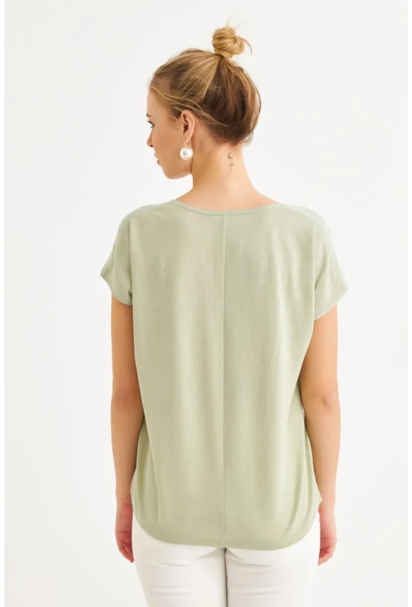 Kadın Mint Basic Bluz AYD410