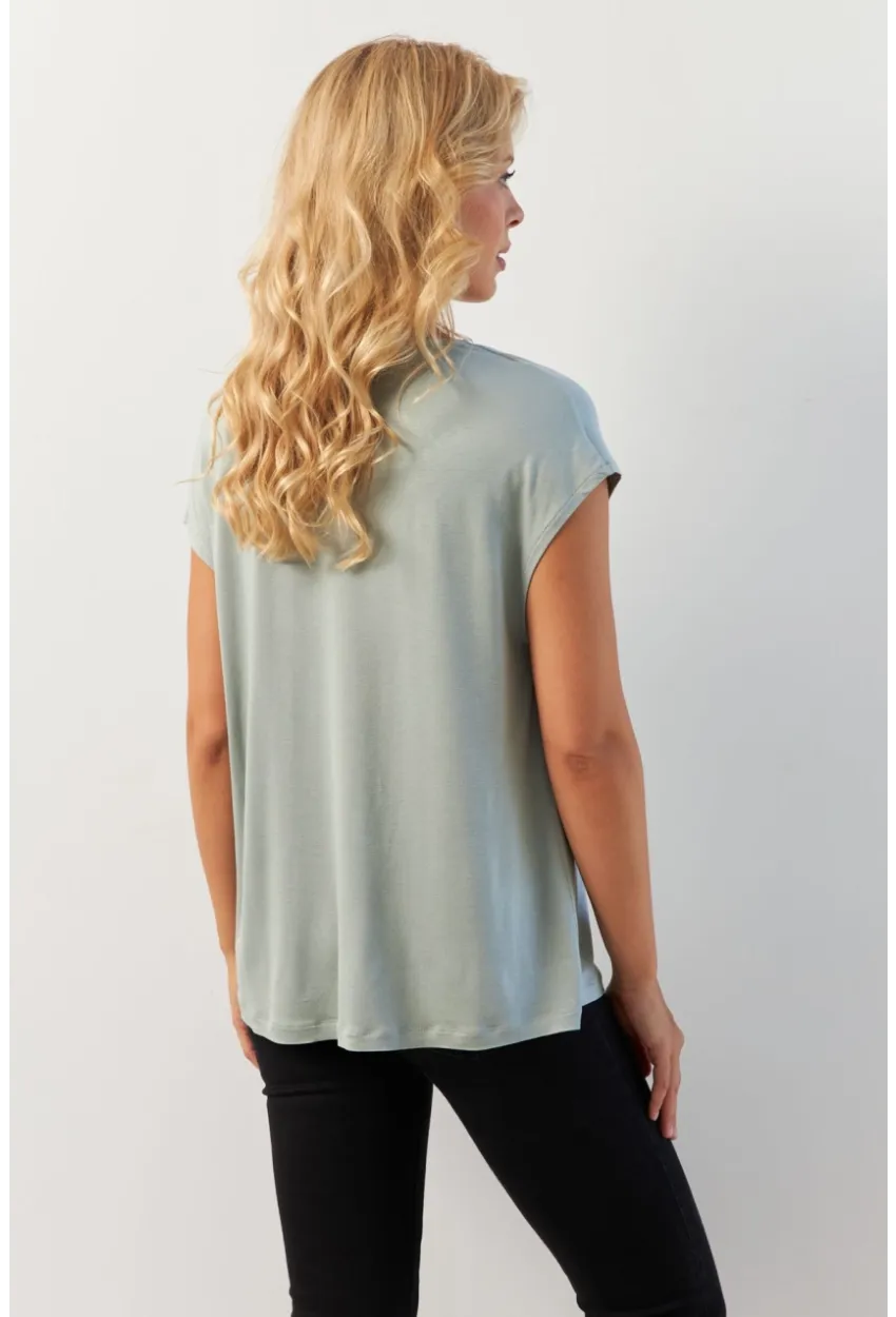 Kadın Mint Önü Düğümlü Bluz AYD348