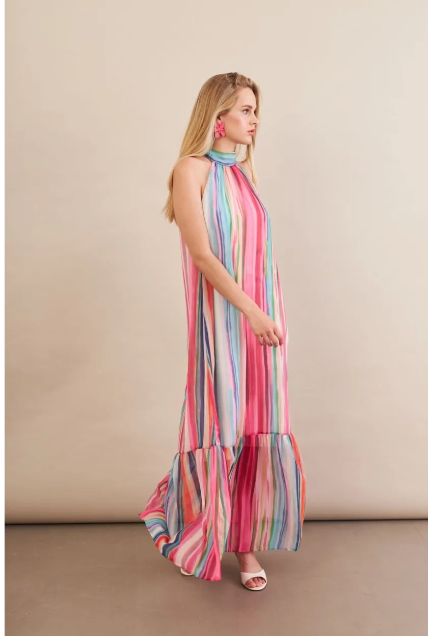 Kadın Multi Astarlı Maxi Şifon Elbise PSG1004