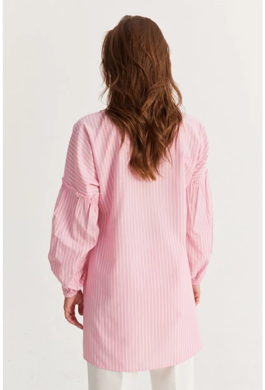 Kadın Pembe Tunik Gömlek MASF12