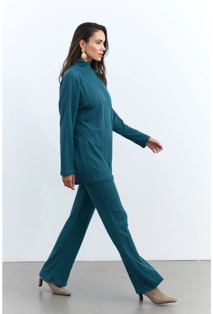 Kadın Petrol Alt Üst Pantolon Takım MTF28