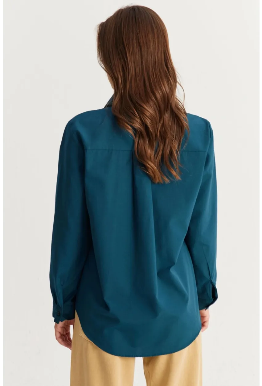 Kadın Petrol Taşlı Gömlek ZER412