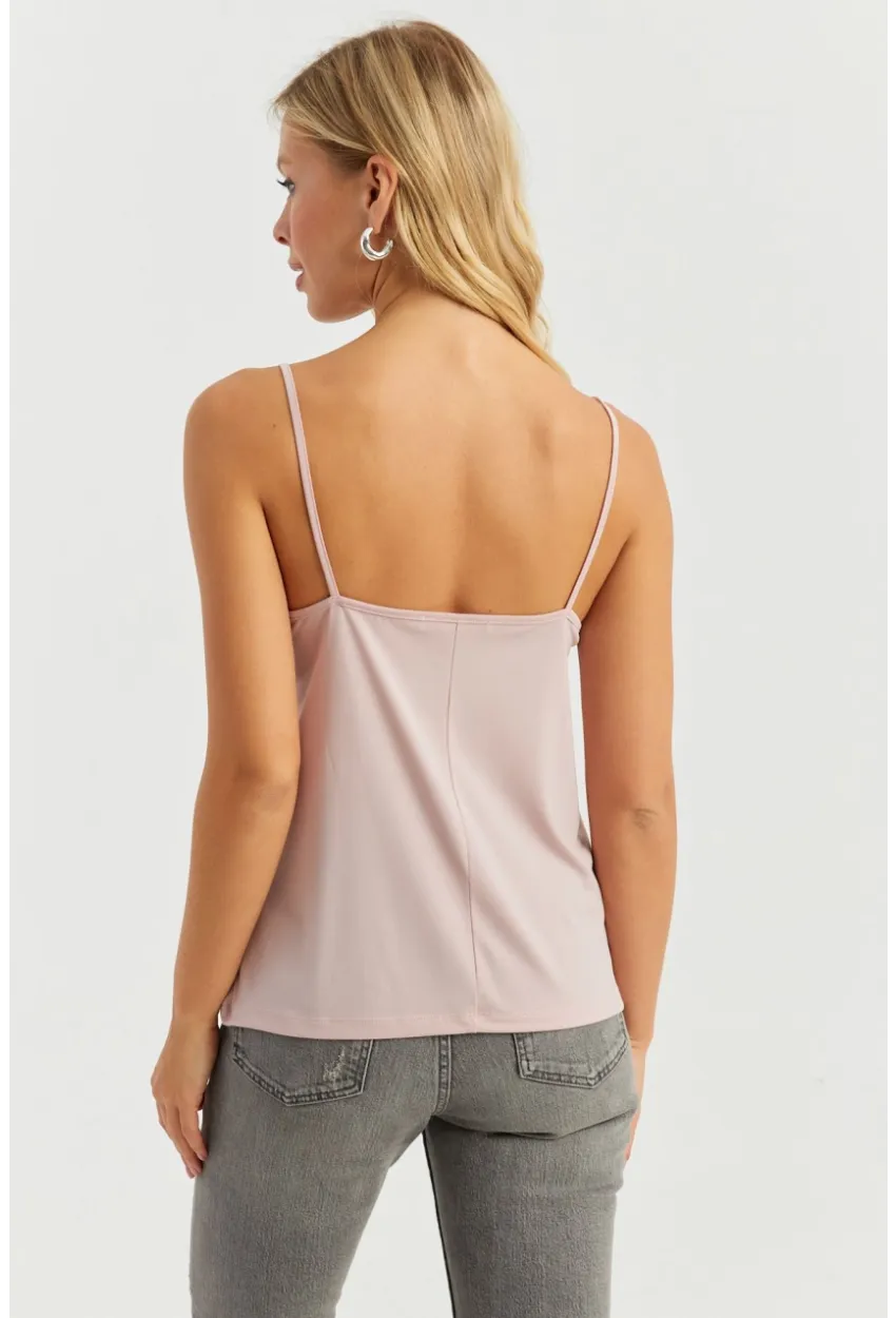 Kadın Pudra Askılı Bluz AYD269