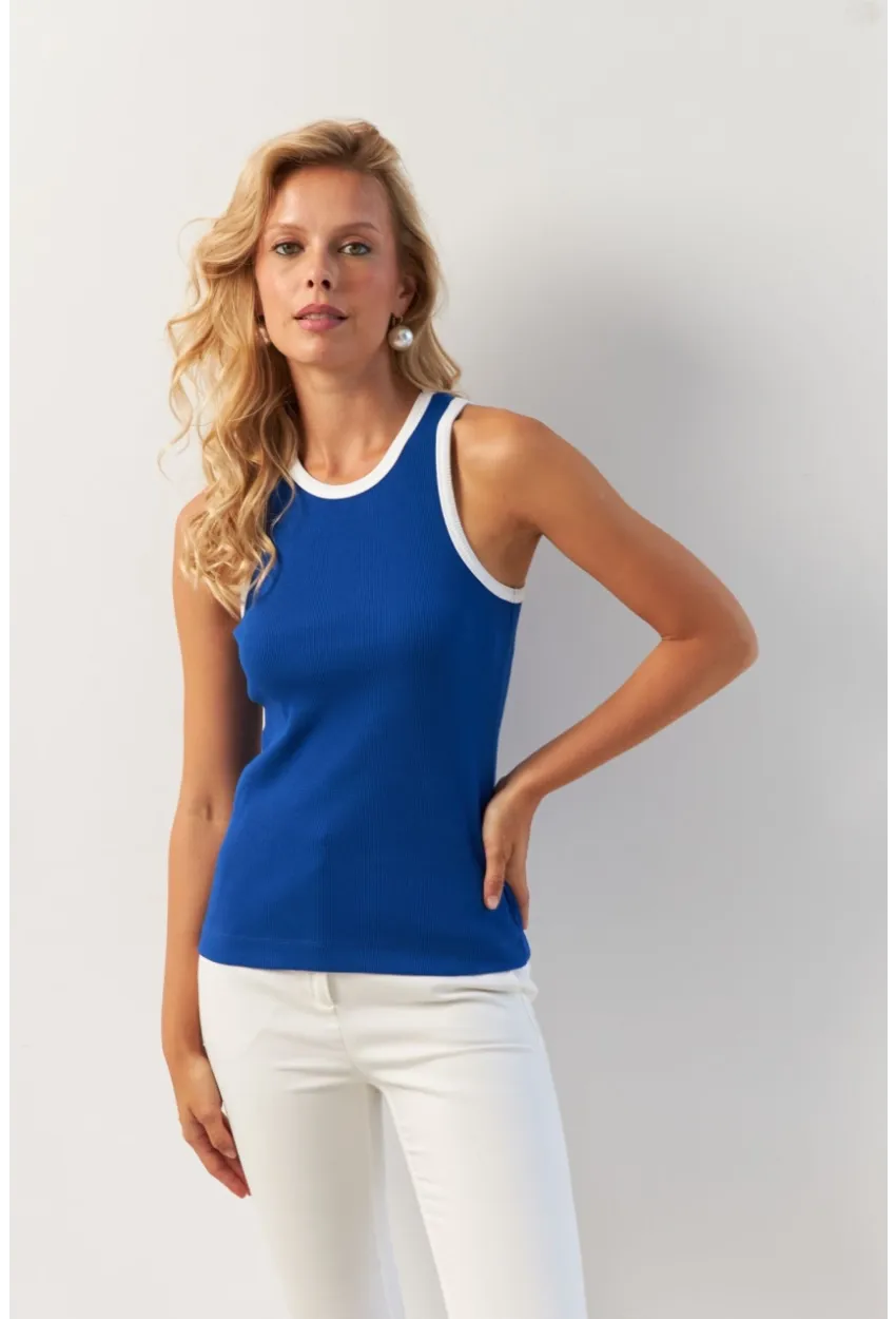 Kadın Saks Biyeli Bluz MSH124