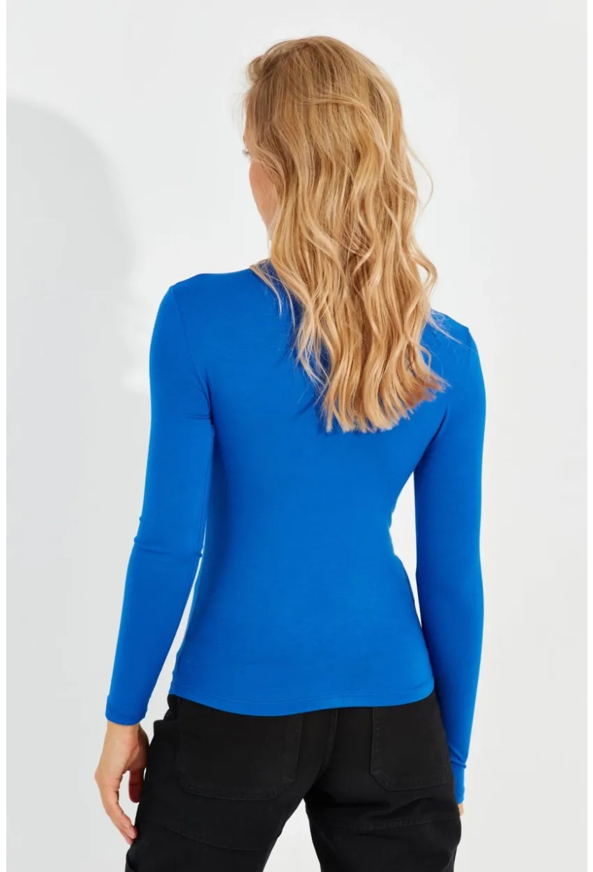 Kadın Saks Önü Damla Bluz LPP1239