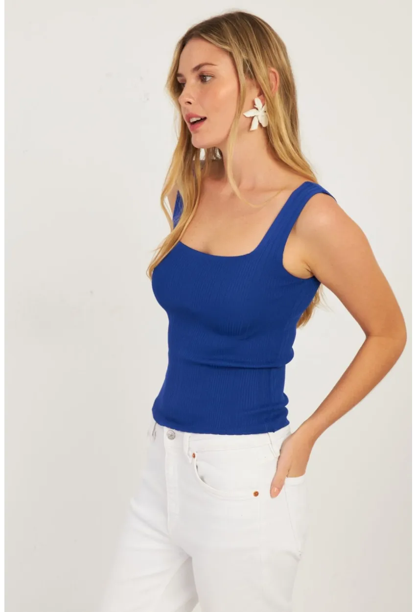 Kadın Saks Triko Bluz SMT224