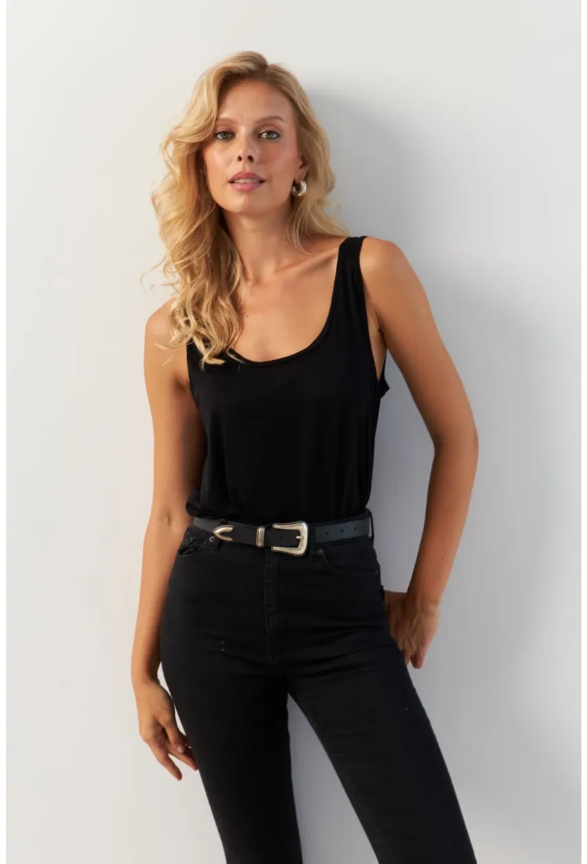 Kadın Siyah Bluz AYD372