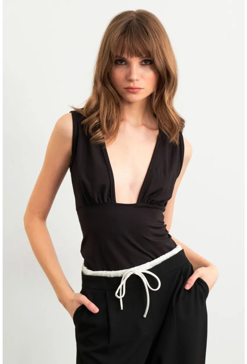 Kadın Siyah Bluz EY3041