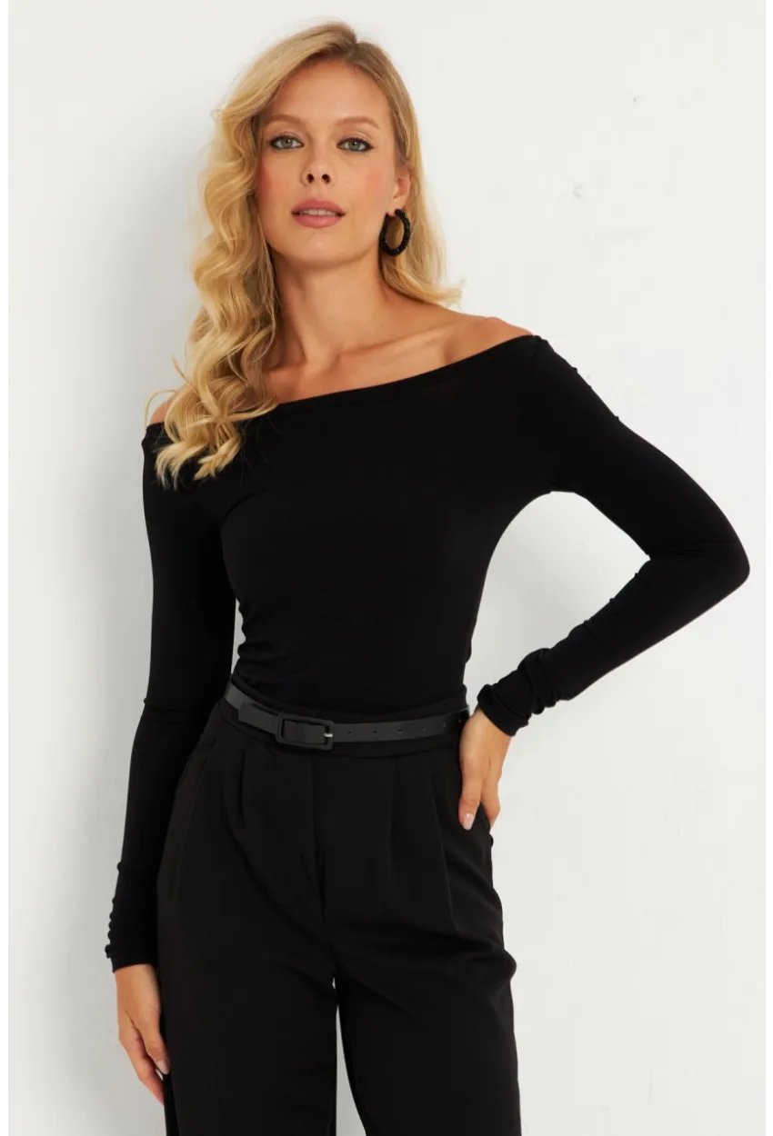 Kadın Siyah Bluz HOR13