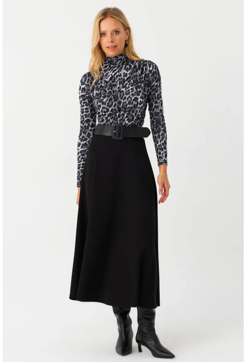 Kadın Siyah Çan Etek MLON3005