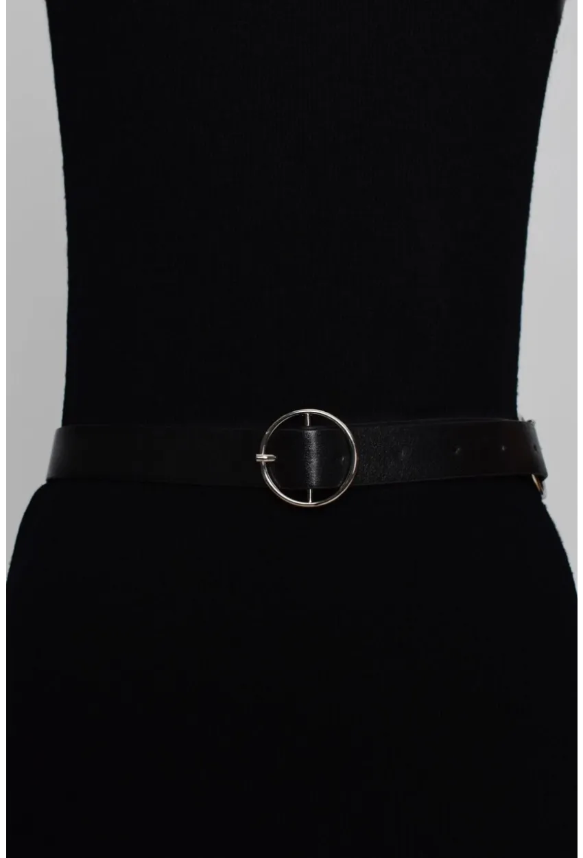 Kadın Siyah-Gümüş Önü Zincirli Kemer BE309
