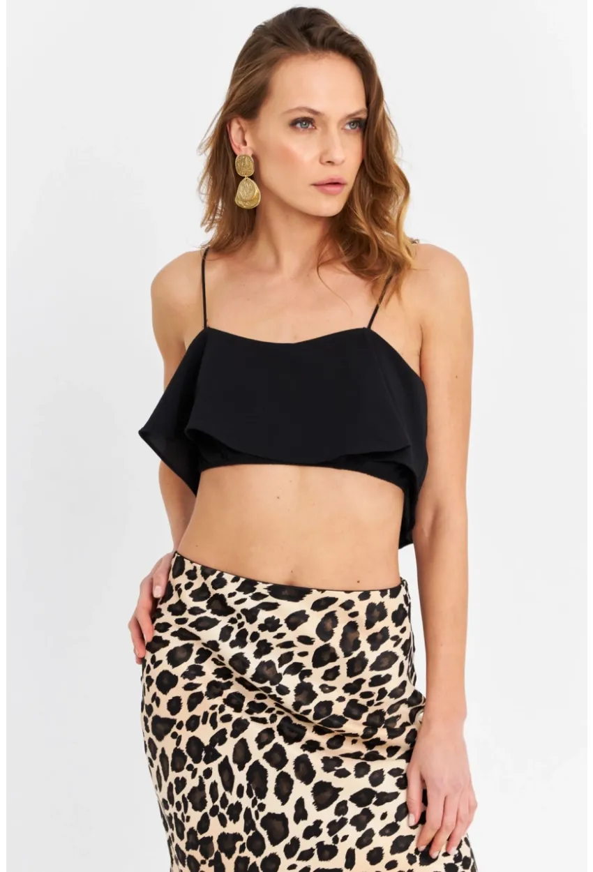 Kadın Siyah İp Askılı Büstiyer YEL221473-90