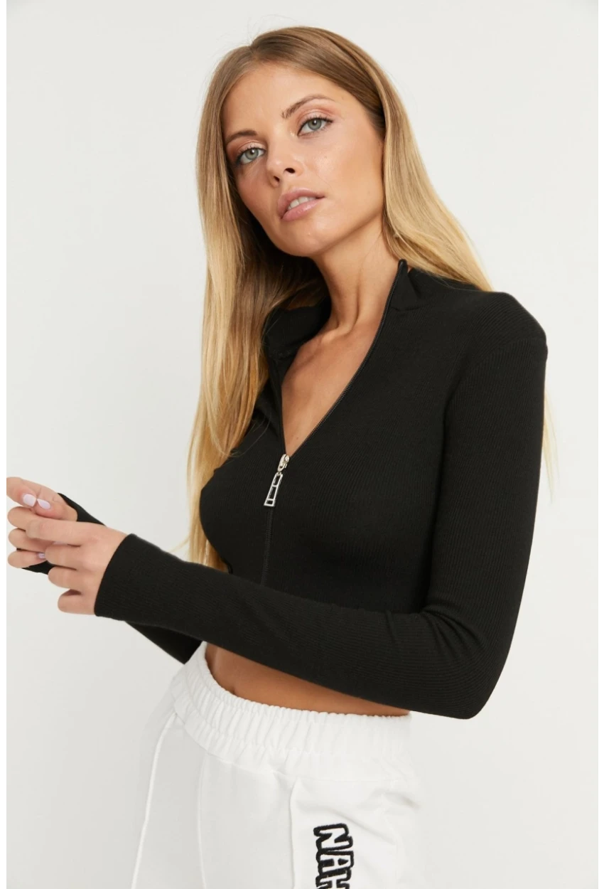 Kadın Siyah Kaşkorse Kısa Ceket EY1057