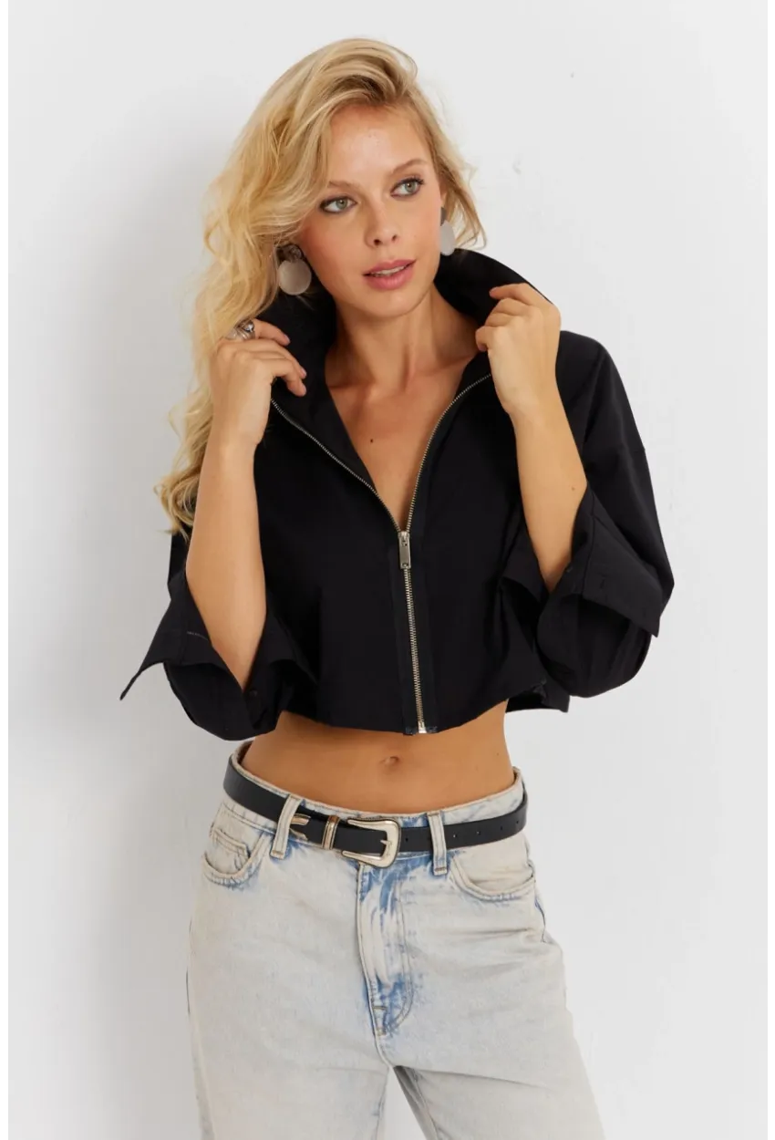 Kadın Siyah Kısa Ceket CNG115